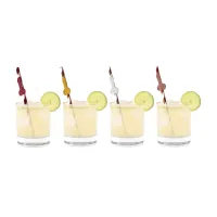 little genie glitterati słomki imprezowe wielokolorowe 8 szt.