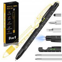 WIELOFUNKCYJNY DŁUGOPIS 9 w 1 MULTITOOL PEN Latarka Poziomica