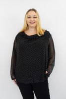 Czarna Elegancka Bluzka Wieczorowa z Cekinami UNI