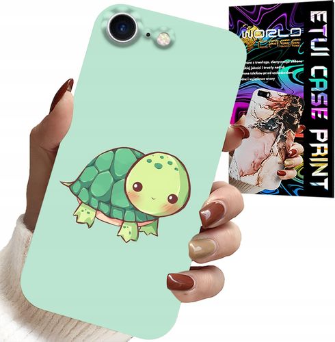 ETUI DO IPHONE 7 / 8 / SE2 - SŁODKIE ŻÓŁWKI WZORY DLA DZIECI + SZKŁO na Arena.pl