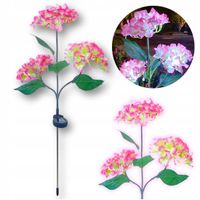 Solarna Lampa Ogrodowa zestaw 2szt Kwiaty Hortensja solarna 74 cm