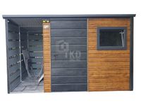 Schowek Domek Ogrodowy 2x2,5m + Wiata 1m Drzwi Okno Dach Spad w tył TKD224