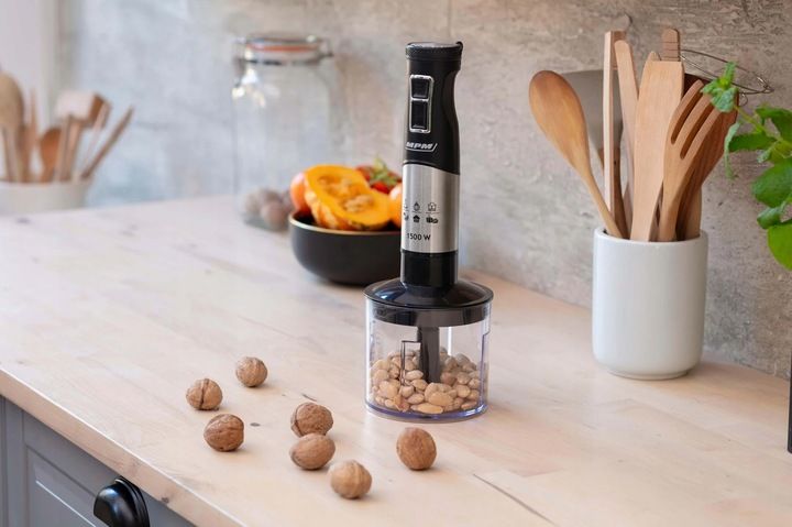 Blender ręczny MPM MBL-34M 1500W Funkcja Turbo Stal nierdzewna Czarny zdjęcie 16