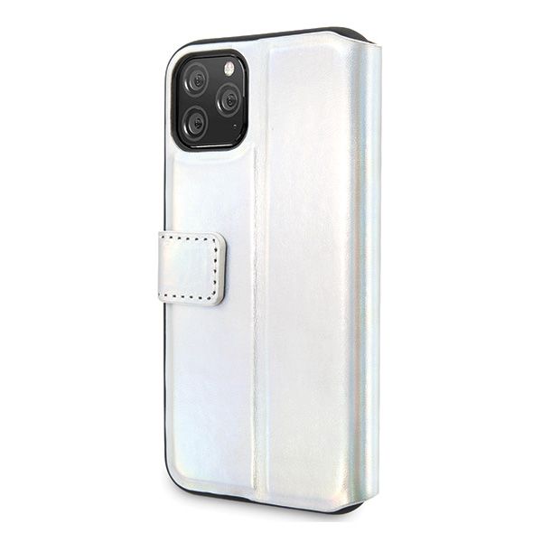 guess guflbkn65bld iphone 11 pro maxsrebrny/silver book iridescent zdjęcie 5