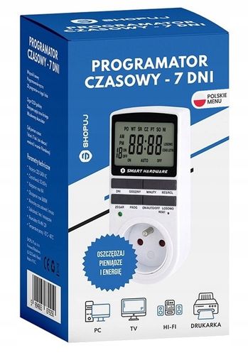 PROGRAMATOR CZASOWY WŁĄCZNIK WYŁĄCZNIK LCD CYFROWY HARMONOGRAM 7 DNI POLSKI na Arena.pl