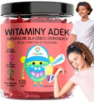 ŻELKI NATURALNE odporność WITAMINY A D E K ŻELKI PYSZNE MyVita 120szt