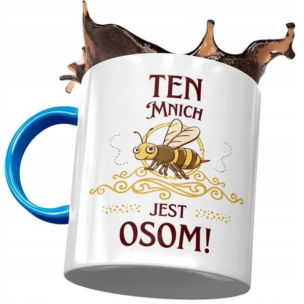 Kubek Błękitny Dla Mnicha Ten Mnich Jest Osom Z Nadrukiem Ze Zdjęciem zdjęcie 1