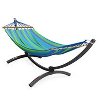 HAMAK + STELAŻ STALOWY KSOZ017 OGRODOWY DWUOSOBOWY OCYNKOWANY K-SPORT