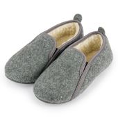 Bambosze damskie filcowe ocieplane kożuszek