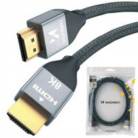 KABEL HDMI 2.1 CERTYFIKOWANY HIGH SPEED 8K 60HZ /4K 120HZ PRZYŁĄCZE