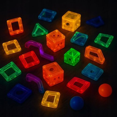 KLOCKI MAGNETYCZNE 178el TOR KULKOWY KULODROM ŚWIECĄCY 129A-1 + GRATIS na Arena.pl