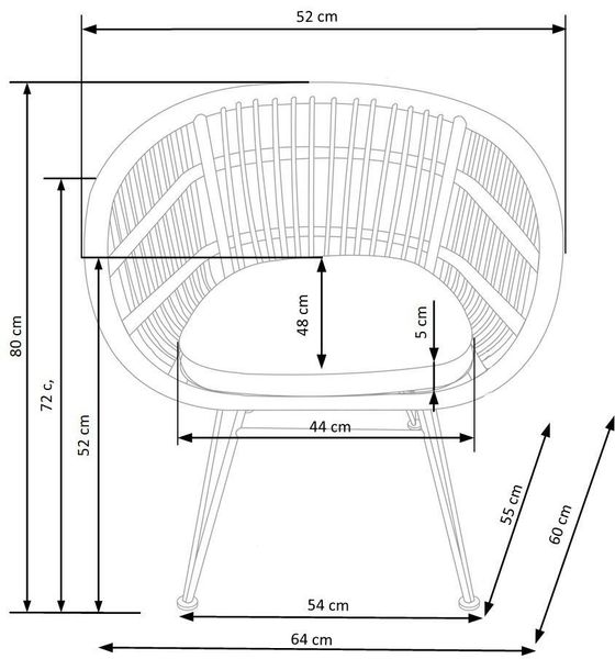 Krzesło Grasilla rattan zdjęcie 2