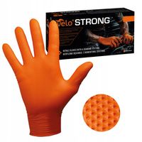 RĘKAWICE RĘKAWICZKI NITRYLOWE B. MOCNE ROBOCZE VELO STRONG GRIP - S 50 SZT