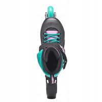 Rolki dziecięce Rollerblade Fury - Black SeaGreen 36,5-40,5 (23,0-26,0)