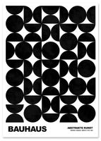 Plakat czarno biały bauhaus 50x70 cm