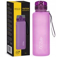 BUTELKA NA WODĘ BIDON SPORTOWY MOTYWACYJNY Z MIARKĄ USTNIKIEM TRITAN 1L
