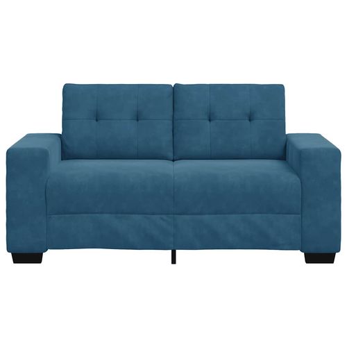 Sofa dwuosobowa, niebieska, 120 cm, aksamit na Arena.pl