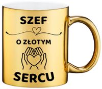 Złoty kubek z dedykacją wyjątkowy prezent dla SZEFA