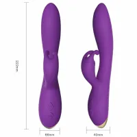 armony bonnie krolik fioletowy - wibrator silikonowy, 9 trybow, wodoodporny