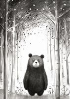 Plakat 64x90cm Ciekawski Miś