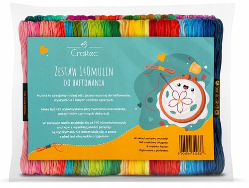 Muliny mulina zestaw mulin do haftowania wyszywania 140 szt. nici do haftu na Arena.pl