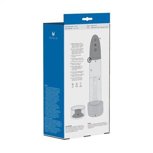Me You Us Platinum Duo Automatic Pump Masturbator Clear/Black zdjęcie 6