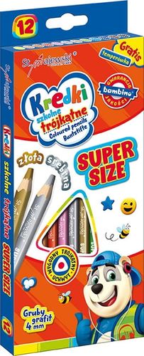Kredki Bambino ołówkowe szkolne GRUBY GRAFIT Super Size na Arena.pl