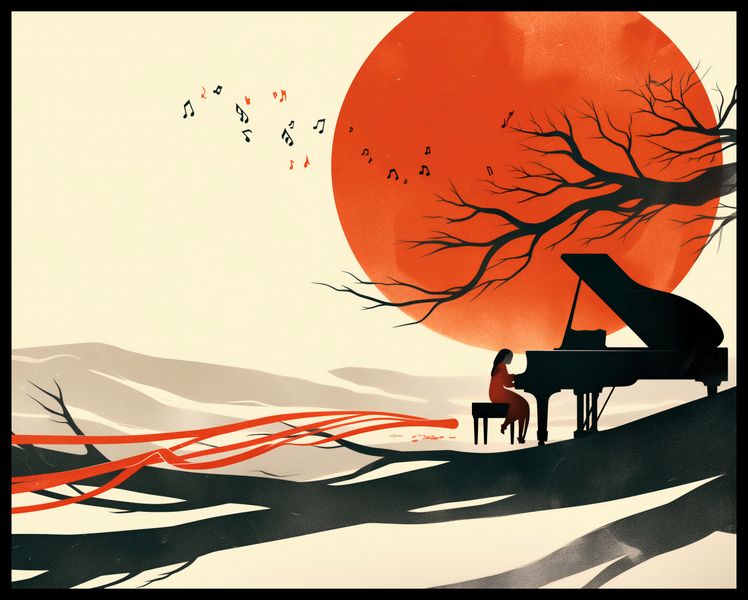Plakat 76x60,5cm Pianistka zdjęcie 2