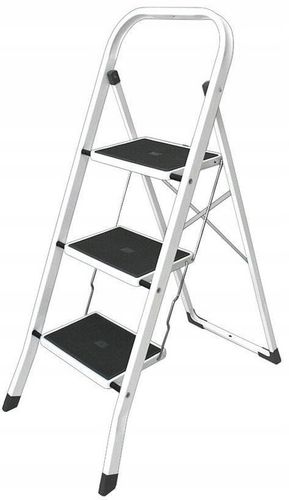 DRABINA SKŁADANA BIAŁA WĄSKA 3STOPNIOWA 150kg ATEST CERTYFIKAT EU ePlatinum na Arena.pl