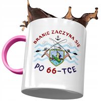 Kubek Różowy Na Urodziny 66 66Te 66-Te Prezent Z Nadrukiem Ze Zdjęciem