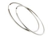 Eleganckie srebrne kolczyki gładkie duże koła kółka srebro 925 K1807