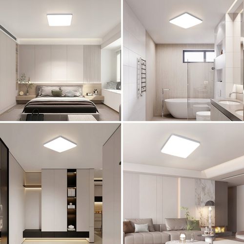 LAMPA ŁAZIENKOWA SUFITOWA LAMPA PLAFON LED BIAŁY NOWOCZESNA 4500K IP40 na Arena.pl