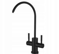 Wylewka OSMOZA FILTR WODY podwójna czarna FitAqua CZARY MAT