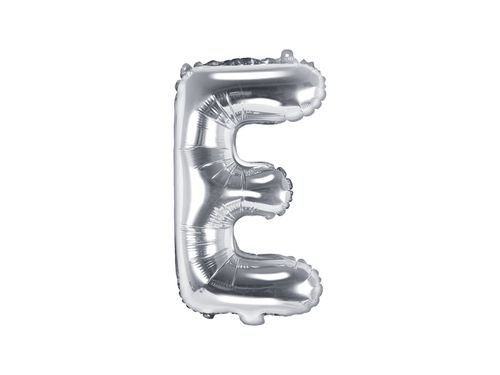 Balon foliowy Litera "E", 35cm, srebrny na Arena.pl