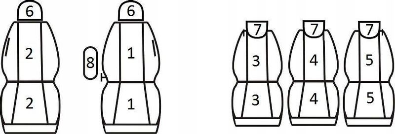 Pokrowce miarowe do Ford C-Max 5os (2003-2010r) zdjęcie 2