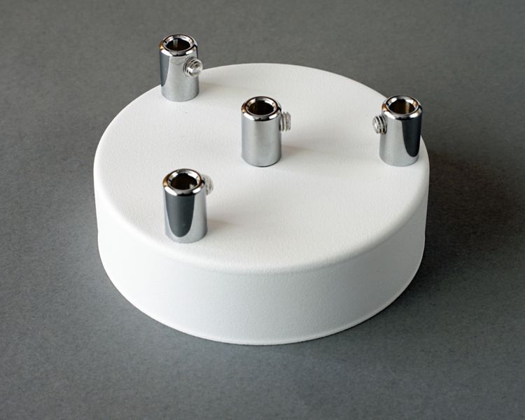 Podsufitka Biała 4 otwory 100mm + chrom zdjęcie 3