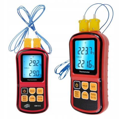 CYFROWY TERMOMETR 2x TERMOPARA TYPU K do 1372 st. KOMPATYBILNA J,K,T,E,N,R na Arena.pl