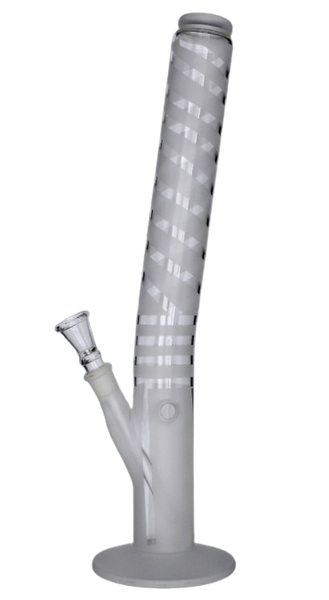 Szklane Bongo 45 cm z Matowym Wzorem - Fajka Wodna Chillout zdjęcie 1