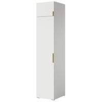 Szafa uchylna z nadstawką Napoli 1D 50 Biała (złoty uchwyt)