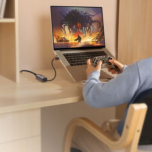 BASEUS ADAPTER PRZEJŚCIÓWKA KARTA SIECIOWA INTERNETOWA LAN USB-C RJ45 100MB na Arena.pl