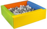 Kwadratowy suchy basen z ekoskóry z 300 piłeczkami BEZPIECZNA ZABAWA BASEN