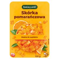 SKÓRKA POMARAŃCZOWA POMARAŃCZA KANDYZOWANA do ciast deserów 100g BAKALLAND