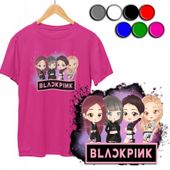 KOSZULKA DZIECIĘCA T-SHIRT Z NADRUKIEM - KPOP BLACK PINK BP - M 134-140