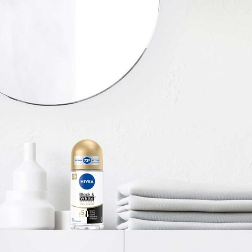 NIVEA Black&White Invisible Silky Smooth Antyperspirant roll-on 4 x 50 ml na Arena.pl