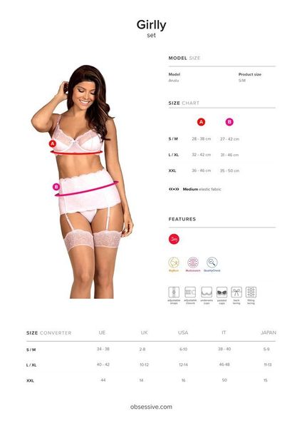 Rozkoszny Zestaw Seksownej Bielizny - Obsessive Girlly S/M zdjęcie 7