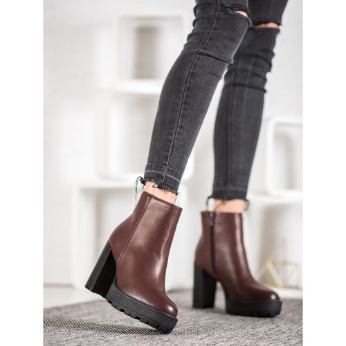 Brązowe Botki Na Platformie r.38 na Arena.pl