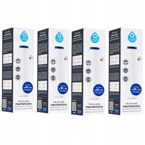 4 X FILTR DO WODY POLIPROPYLENOWY EKO DAFI 25 na Arena.pl