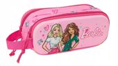 Piórnik szkolny podwójny dla dziewczynki Barbie 3d saszetka różowy