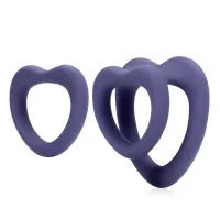 loveline heart ring set violet storm - zestaw pierścieni  2 szt.