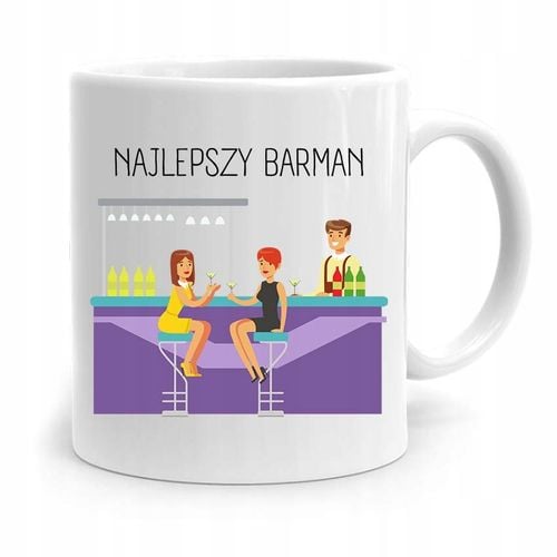 Kubek Prezent Dla Barmana Najlepszy Barman! Z Nadrukiem Ze Zdjęciem na Arena.pl